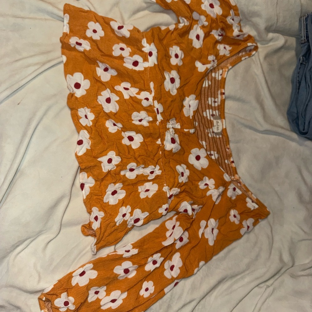 Floral Orange Women's Blouse